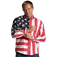 Insta Slim American Flag Print Jacket with Zip Front 175710