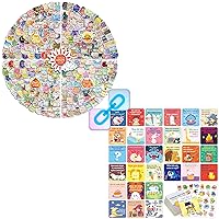 400Pcs Inspirational Stickers Vinyl Stickers for Water Bottles 160Pcs Joke Cards for Kids Lunch Box with 80 Reward Stickers