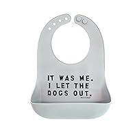 Bella Tunno Wonder Bib - Adjustable Silicone Baby Bibs for Girls & Boys, Durable and Waterproof BPA Free Silicone, Dogs Out
