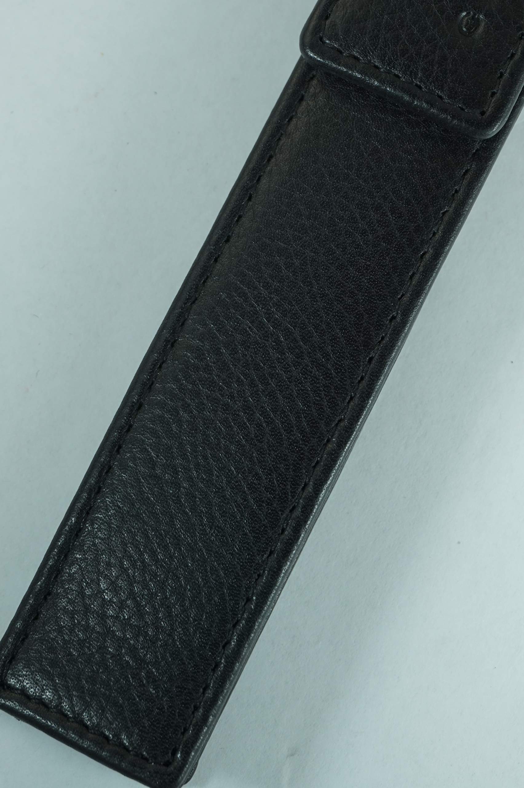 Cross Full Grain Italian Leather, Signature Perforated Detailing, Single Flip Top Pen Pouch with Secure snap, Black and Can Accommodate Any Cross Pen