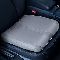 Leather Car Memory Foam Heightening Seat Cushion for Short People Driving,Hip(Coccyx/Tailbone) and Lower Back Pain Relief Butt Pillows,for Truck,SUV,Office Chair,Wheelchair,etc. (Gray