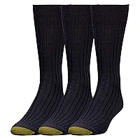 GOLDTOE Men's Windsor Wool Crew Socks 3 Pack