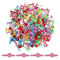 Pack Of 100 Mini Round Brads Metal Clips Paper Clasps Split Pins Crafting Essential For Scrapbooking DIY Crafts