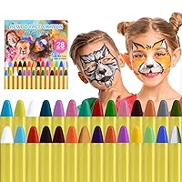Gibot Face Paint Crayons 36 Colors Face and Body Paint Sticks Body