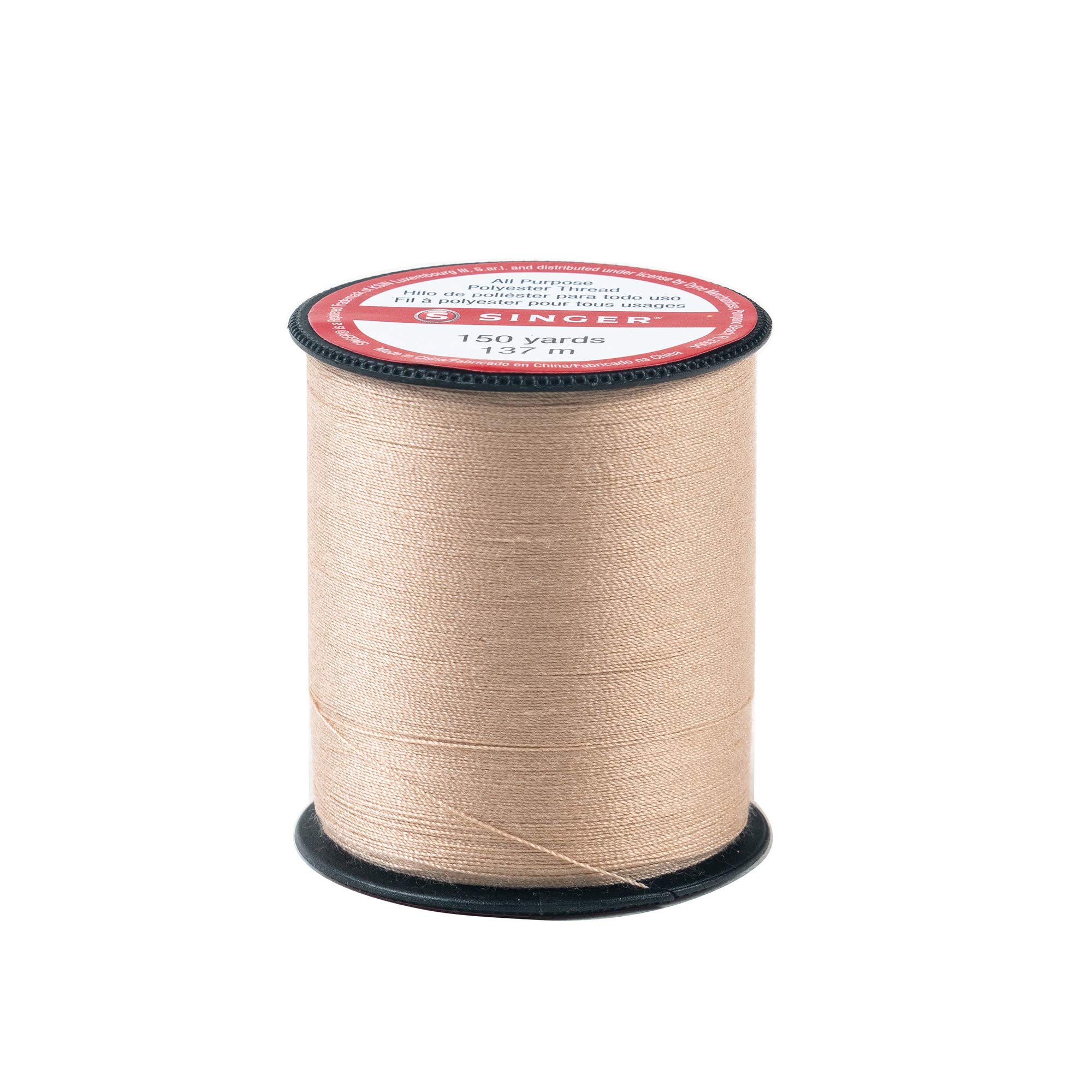SINGER 60309 All Purpose Polyester Thread, 150-Yard, Camel