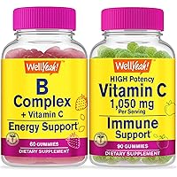 Vitamin B Complex + Vitamin C, Gummies Bundle - Great Tasting, Vitamin Supplement, Gluten Free, GMO Free, Chewable Gummy