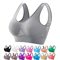 Breathable Cool Liftup Air Bra 2024 Plus Size Sports Bra Women's Underwear Mesh Hole Sports Bra Padded No Steel Ring