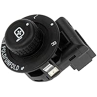Dorman 901-342 Front Driver Side Power Mirror Switch - Left Side Compatible with Select Ford / Lincoln Models, Black