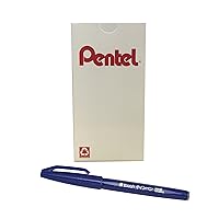 Pentel Fude Brush Sign Pen SES15C - Fibre Tip - Full Range Set - 24 Bright  & Pastel colors 