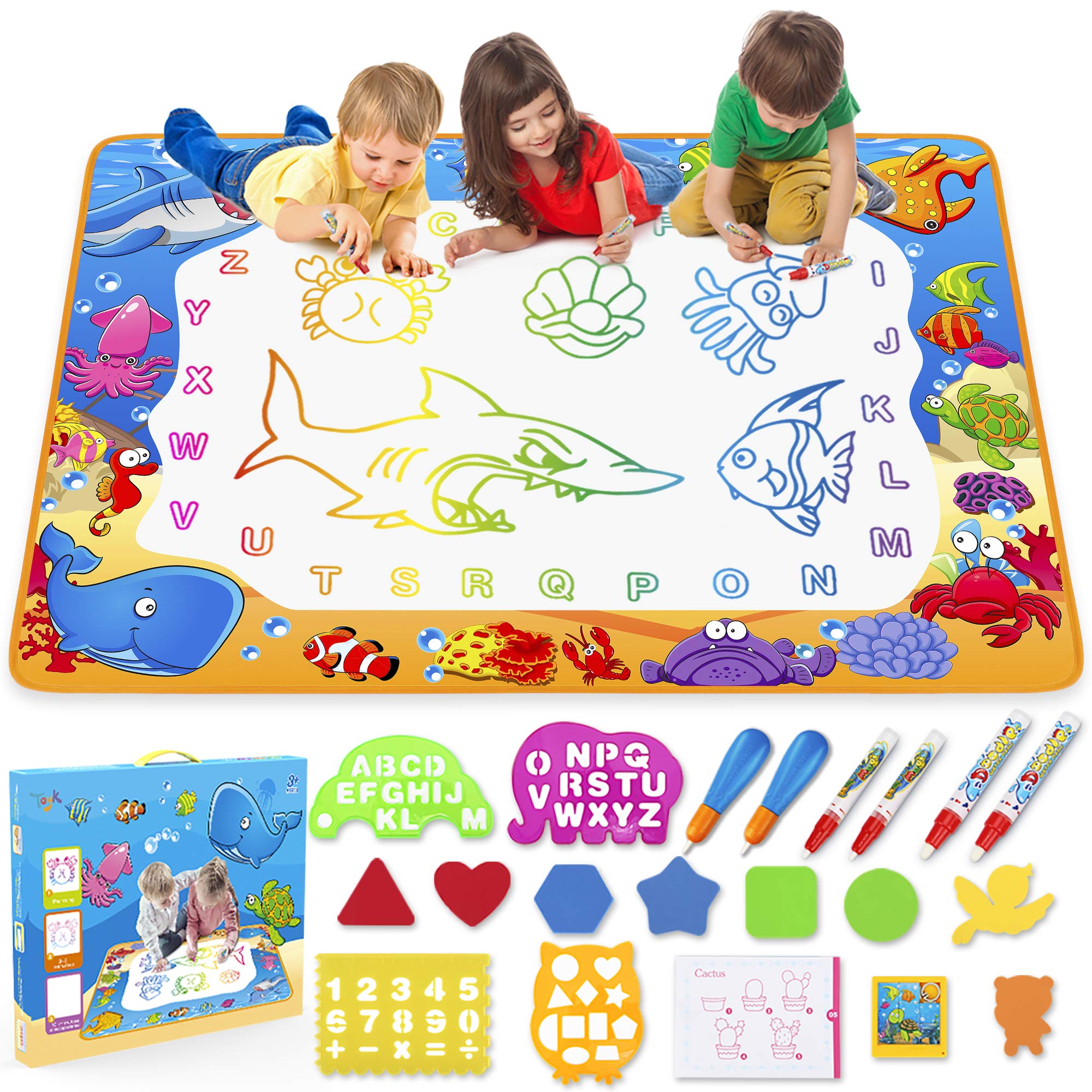 Water Doodle Mat – Kids Painting Writing Doodle Toy Mat – Color Doodle Drawing Mat Bring Magic Pens Educational Toys for Age 2 3 4 5 6 7 Year Old… – Toyk >>> top1shop >>> fado.vn