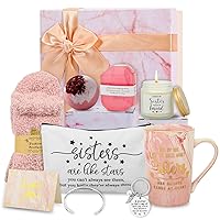 Sisters Gifts From Sister Mother's Day Gifts for Sister Birthday Sisters Gift From Sister Brother Little/Big Sister Gifts for Soul Sisters in Law Christmas Gift Baskets for Sisters With Coffee Mug