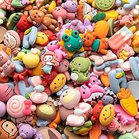 Slime Charms Ice Cream Cookie Animal Cute Set -Mini Size Mixed Lot Ice Cream Cookie Assorted Resin Flatback Cute Sets for DIY Crafts Making
