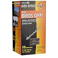 Bird-X Deterrent Steel Spikes, Bird Control, 5-inch W, 100 ft Long (STS-100)