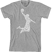 Threadrock Men's Basketball Player Typography T-Shirt