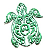 Nipitshop Patches Beautiful Design Green Sea Turtle Animal Cartoon Kids Patch Embroidered Iron On Patch for Clothes Backpacks T-Shirt Jeans Skirt Vests Scarf Hat Bag