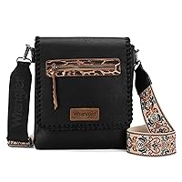 Wrangler Crossbody Bags for Women Western Woven Satchel Purse with Guitar Strap