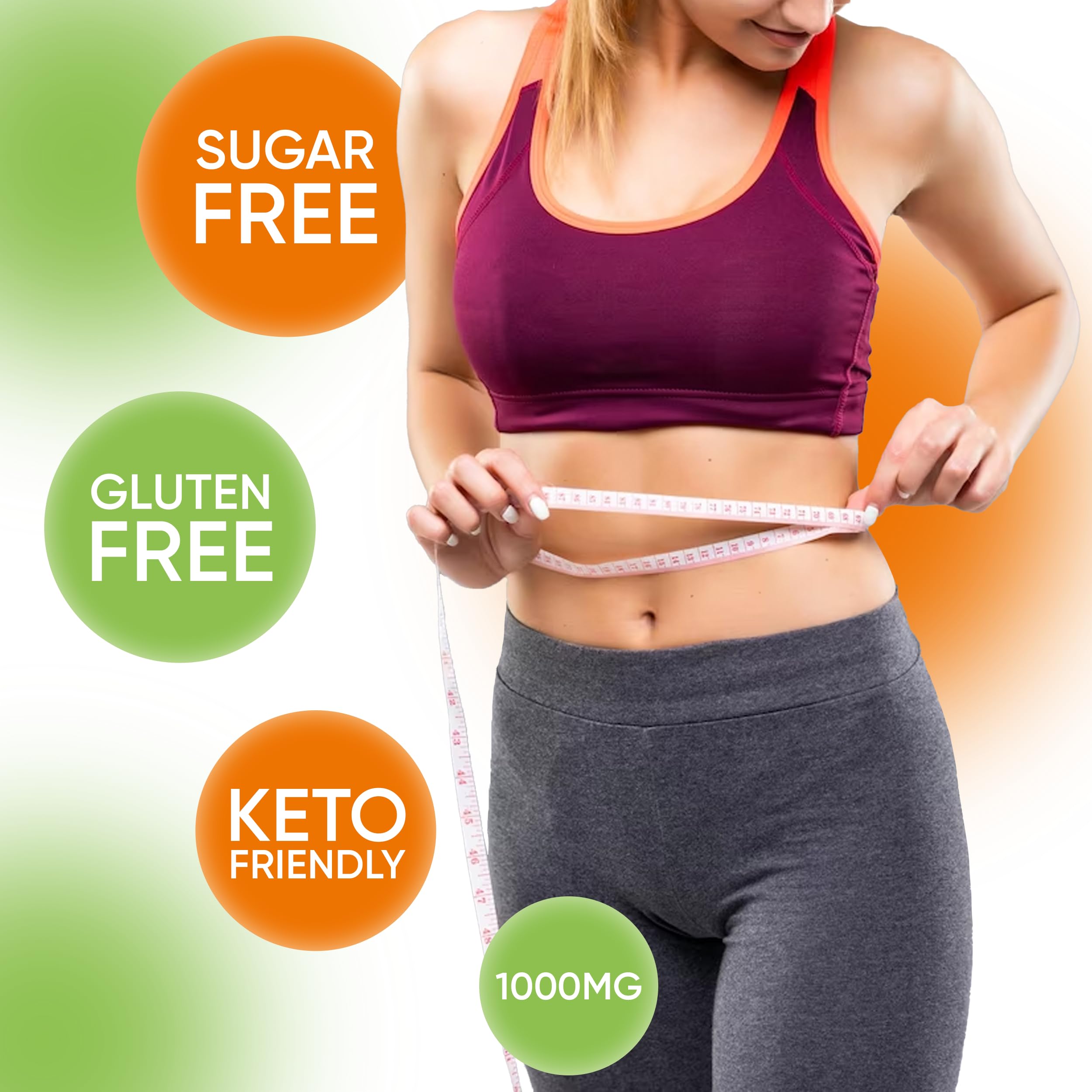 Gluten & Sugar Free Keto ACV Gummies for Advanced Weight Loss & Belly Fat Burn - Pro Active Super Apple Cider Vinegar Diet Supplement for Women Men (1000MG)