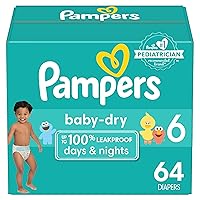 Pampers Baby Dry Diapers - Size 6, 64 Count, Absorbent Disposable Diapers