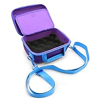 CASEMATIX Travel Carry Case Compatible with Square Terminal Reader, Receipt Printer Paper and Accessories – Includes Purple Carry Case and Teal Shoulder Strap Only
