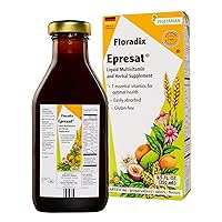 Floradix, Epresat Vegetarian Adult Liquid Multivitamin for Overall Health, 8.5 Fl Oz