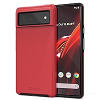 Crave Dual Guard for Google Pixel 6, Shockproof Protection Dual Layer Case for Google Pixel 6 - Red