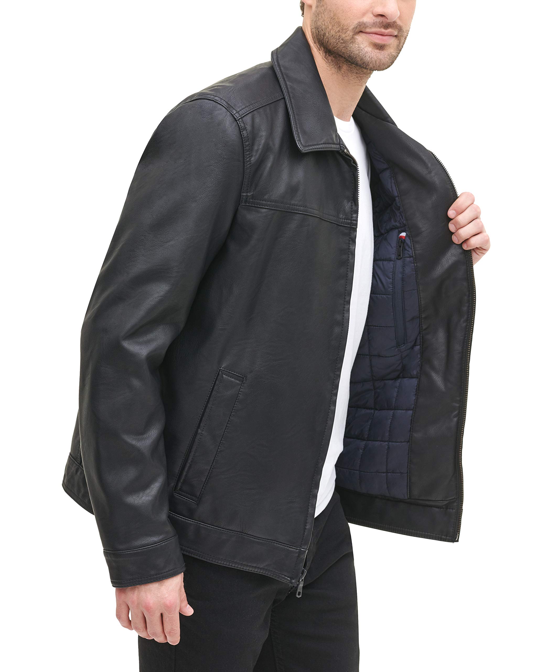 Tommy Hilfiger Men's Classic Faux Leather Jacket