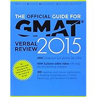 The Official Guide for Gmat Verbal Review 2015 with Online Question Bank and Exclusive Video + Website The Official Guide for Gmat Verbal Review 2015 with Online Question Bank and Exclusive Video + Website Paperback