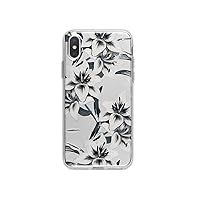 MILKYWAY Clear Case Compatible with iPhone X Floral Blossom Cute Girly TPU Bumper Protective Back Cover for iPhone X [Supports Wireless Charging] - WATERCOLOR LILIES succulent