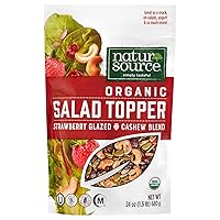 naturSource Strawberry Glazed Cashew blend Organic Salad Topper Gluten Free 24 oz Re-Sealable Pack