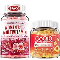 Sugar Free Multivitamin for Women Gummies 120 Counts + CoQ10 Gummies 60 Counts