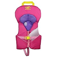Stohlquist Waterware Toddler Life Jacket Coast Guard Approved Life Vest for Infants, Pink/Purple, 8-30 Pounds
