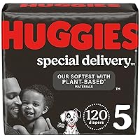Huggies Special Delivery Hypoallergenic Baby Diapers Size 5 (27+ lbs), 120 Ct, Fragrance Free, Safe for Sensitive Skin