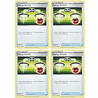 Pokemon Card - Energy Switch - Sword and Shield Base - x4 Card Lot Playset - 162/202 Uncommon
