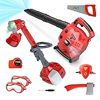 Toy Choi's 2 Pack Garden Toy -Toy Leaf Blower & Toy Trimmer,Outside Pretend Play Garden Toy with Light Sound