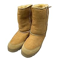 Sheepskin Men’s Toasty Boots - Shearling lining Durable Boots - Long Wearing Footwear for Indoors Outdoors Use
