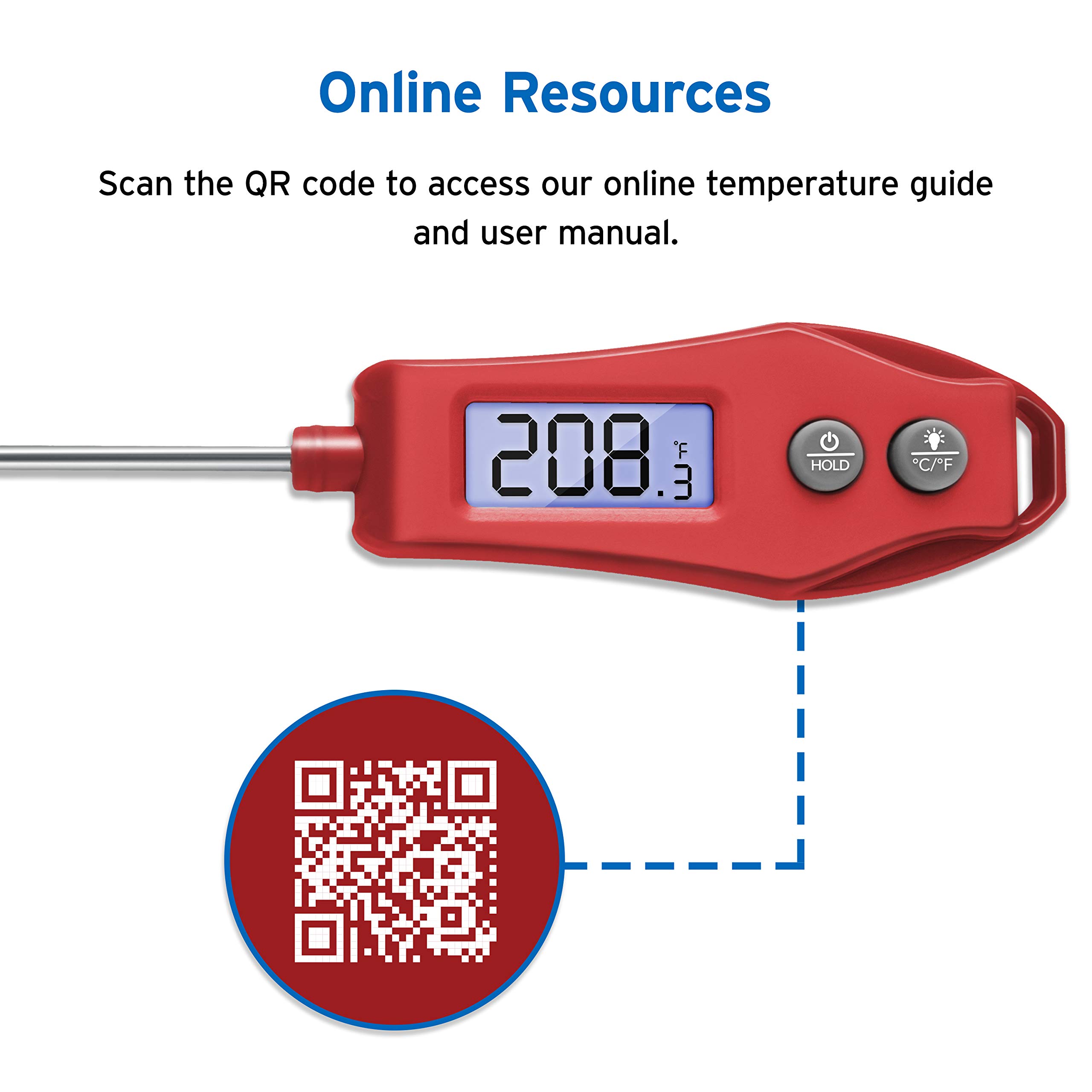 Etekcity EMT100 Digital Instant Read Meat Thermometer, 5