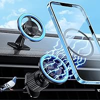 UBeesize Magnetic Car Mount Holder | 360° Rotation for iPhone 12/13/14 and More | for Air Vent & Desk & Dashboard Mount | 18 N52 Magnets for Magsafe | Safe and Easy One-Handed Operation