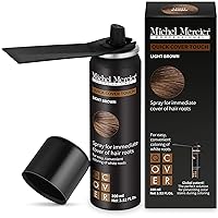 Michel Mercier Beige + Light Brown Root Hair Touch Up Spray with Unique Applicator, Protects Hairline and Scalp Health, Fast and Easy Grey Hair Cover Up Concealer for Women and Men, Instant Coverage