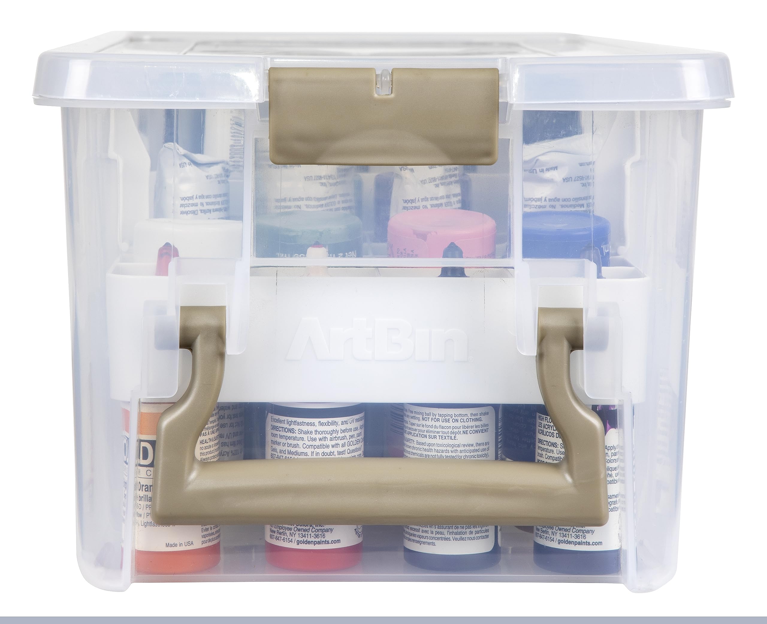 ArtBin Semi Satchel with Accessory Trays Storage Container, Clear