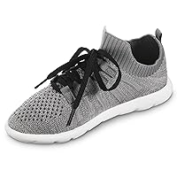 isotoner Zenz Womens Lace Up Slippers, Lightweight Unlined Sport Knit Slip-Ons