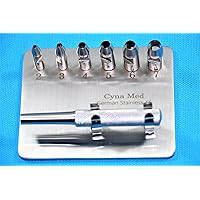 6PCS Dermal Set of Knives Keyes Dermal Punch Plus Dermal Knives 2mm to 7mm Premium German CYNAMED