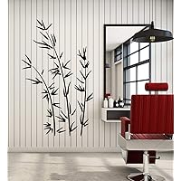 Vinyl Wall Decal Bamboo Branches Tree Japanese Floral Style Stickers Mural Large Decor (g5139) Black