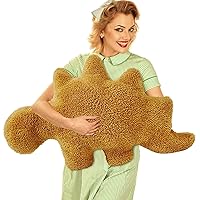 FACULX Dino Chicken Nugget Pillow, 24 Inches Upgraded Ultra Soft Dinosaur Plush, Nugget Shaped Room Decor for Kids, Adults, Dino Lovers, Dinosaur Themed Party Decorations (Stegosaurus)