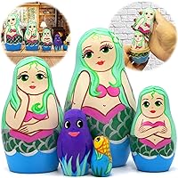 The Little Mermaid Nesting Dolls 5 pcs - Mermaid Matryoshka Doll