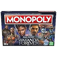 Monopoly: Marvel Studios' Black Panther: Wakanda Forever Edition Board Game for Families and Kids Ages 8+, Game for 2-6 Players