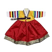 Yellow Baby Girl Hanbok Korean Traditional First Birthday Dol Party 100th Days Baikil Celebration Clothing Set 100th-15 Ages