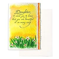 Blue Mountain Arts Greeting Card “Daughter, I want you to know that you are beautiful in so many ways” Is the Perfect Birthday, Christmas, Graduation, or Anytime Card from Mom or Dad, CBM509