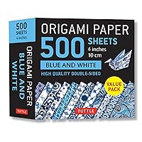 Origami Paper 500 sheets Blue and White 4