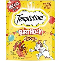 Temptations Birthday Cat Treats, Lobster and Beef Flavor, 6.3 oz. (Pack of 10)