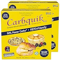 Carbquik Biscuit & Baking Mix (3 lb) Mix for Keto Pancakes, Biscuits, Pizza Crust, Bread, and More - Keto Food - No Sugar - Low Carb - Nut Free - Quick and Easy Keto Friendly Substitute for Traditional Baking Mix (2-Pack)